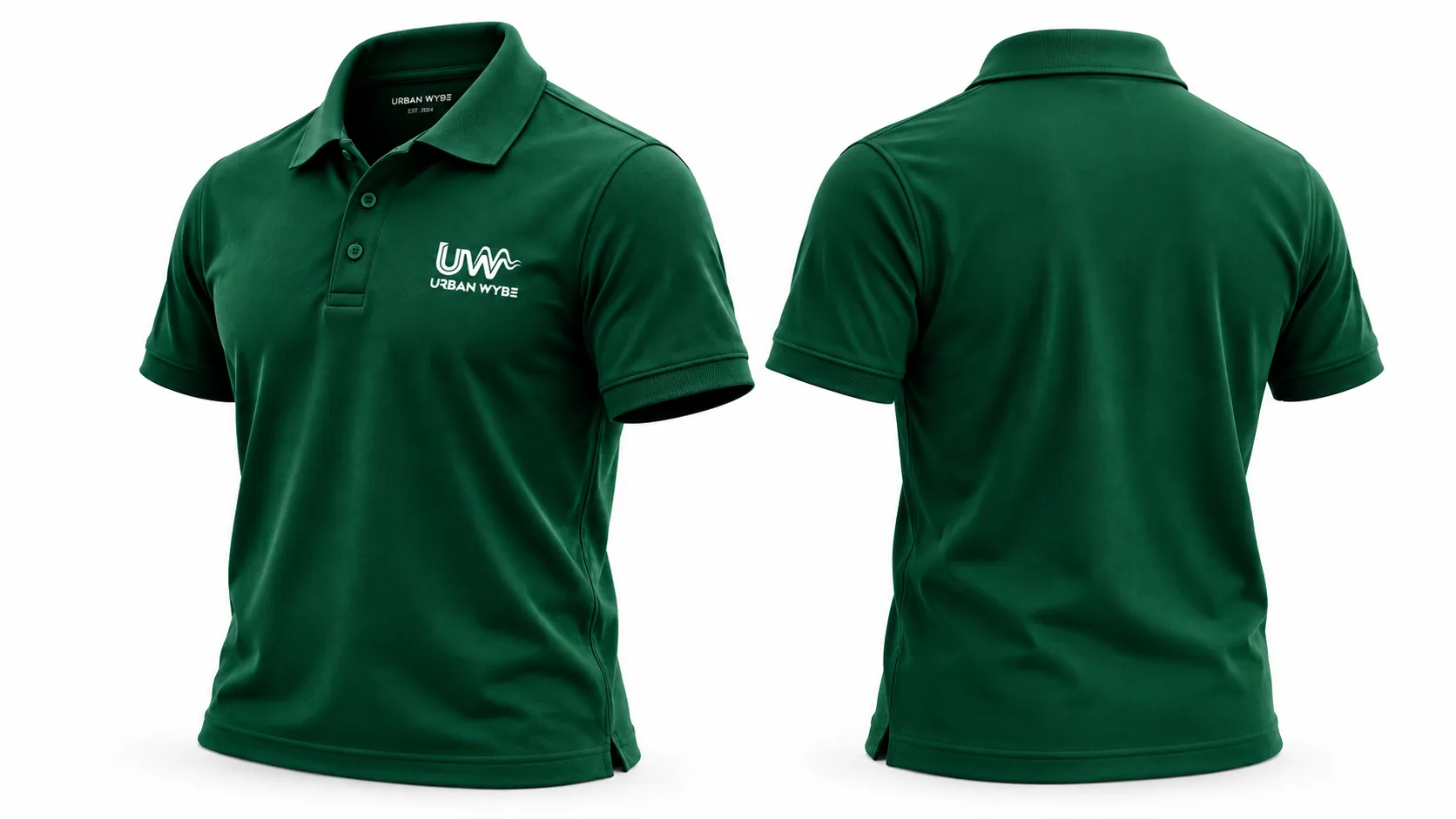 Urban Signature Crew T-Shirt - Forest Green Detail 1