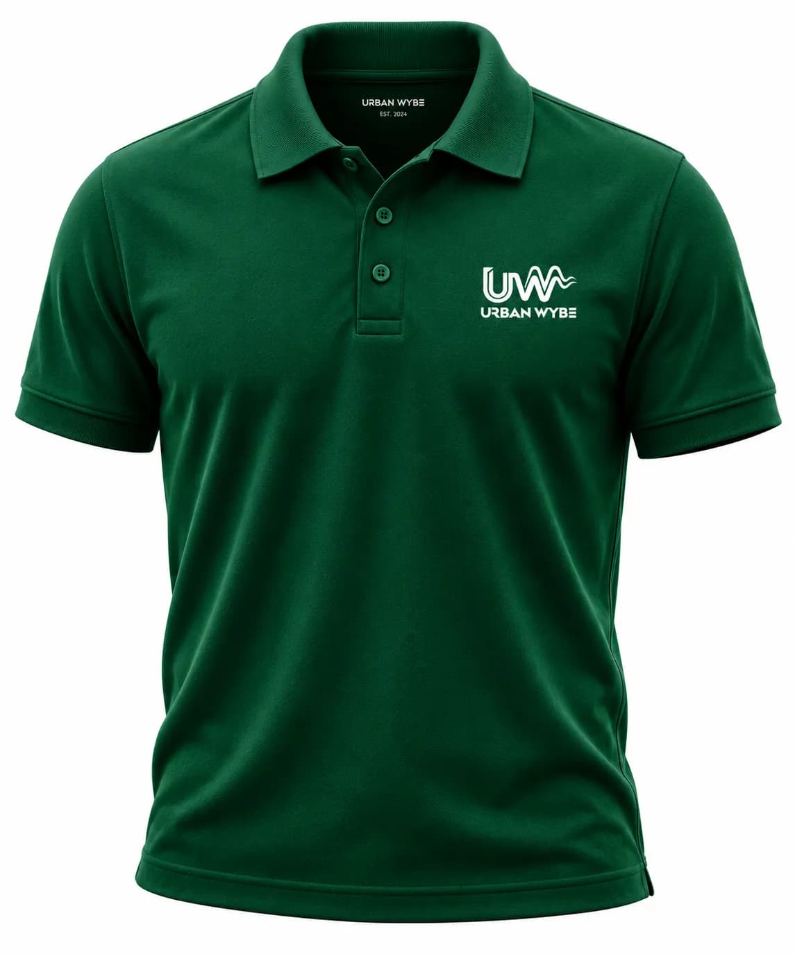 Urban Signature Crew T-Shirt - Forest Green Detail 3