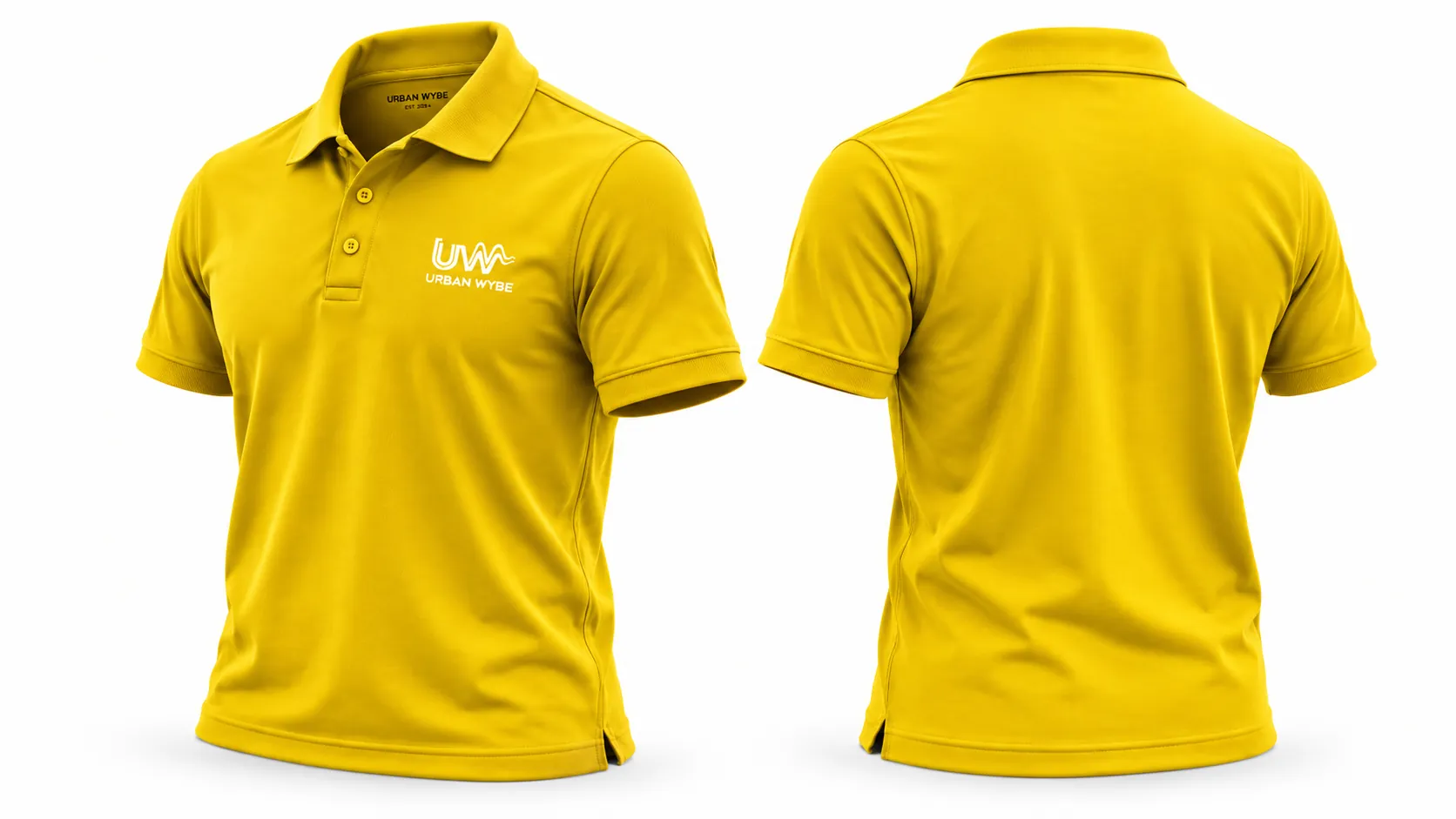 Urban Signature Pique Polo - Golden Yellow Detail 1