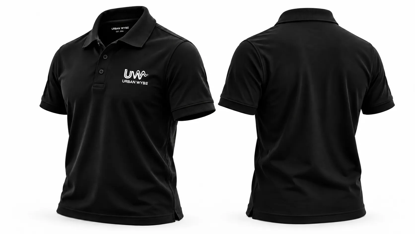 Urban Signature Pique Polo - Onyx Black Detail 1