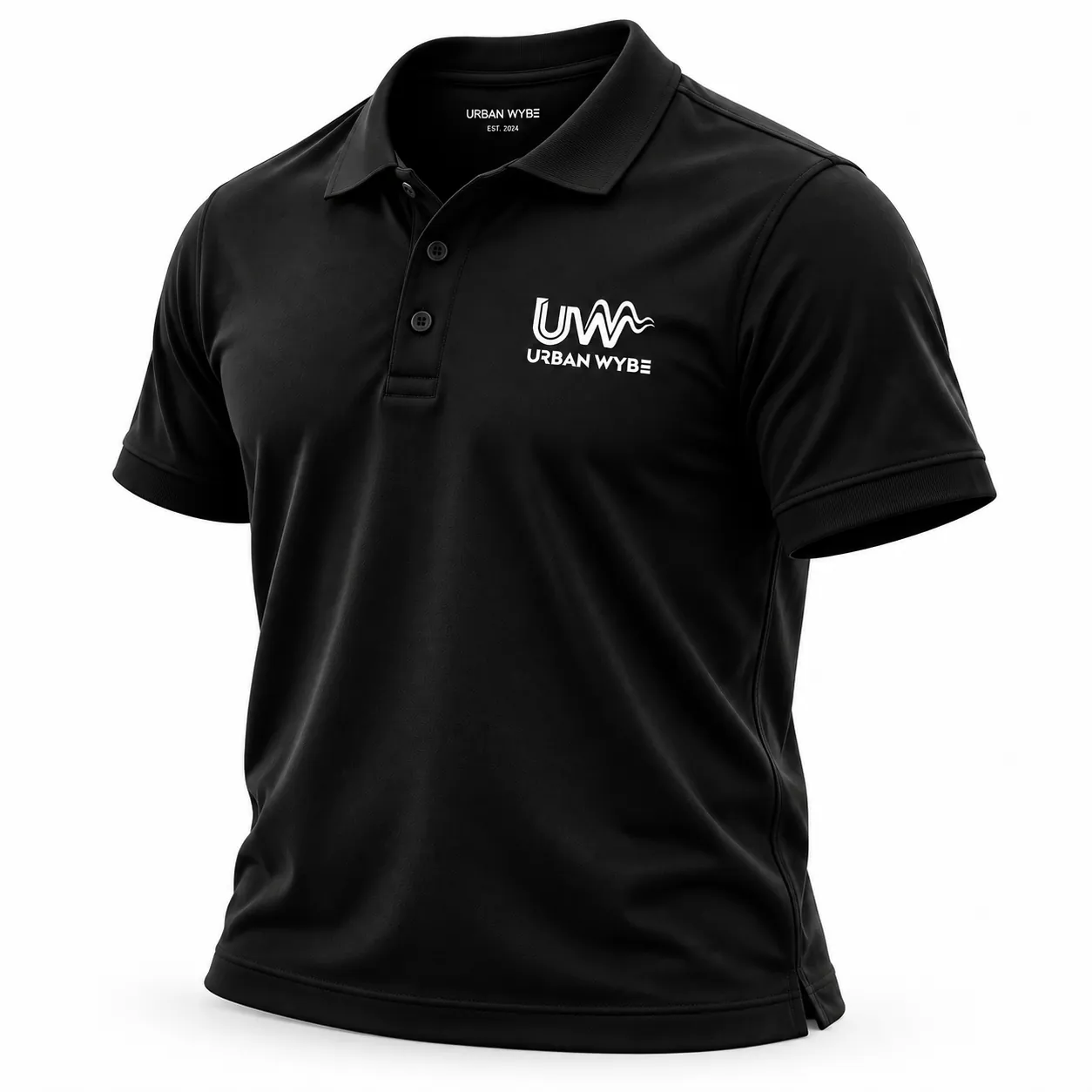 Urban Signature Pique Polo - Onyx Black Detail 2
