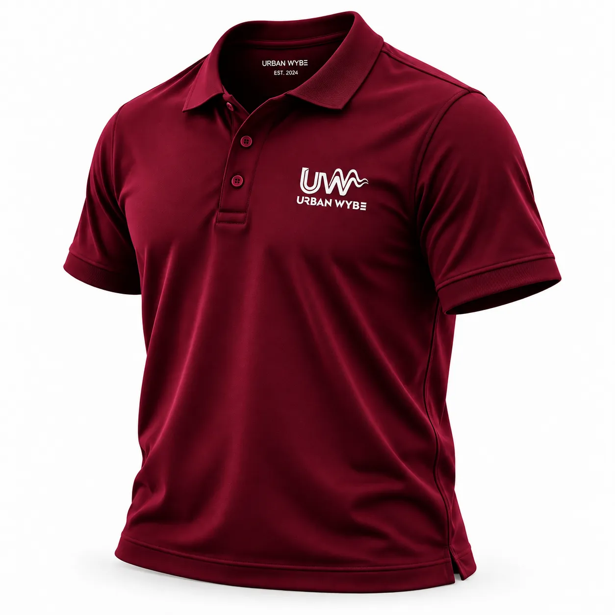 Urban Signature Pique Polo - Crimson Maroon Detail 2