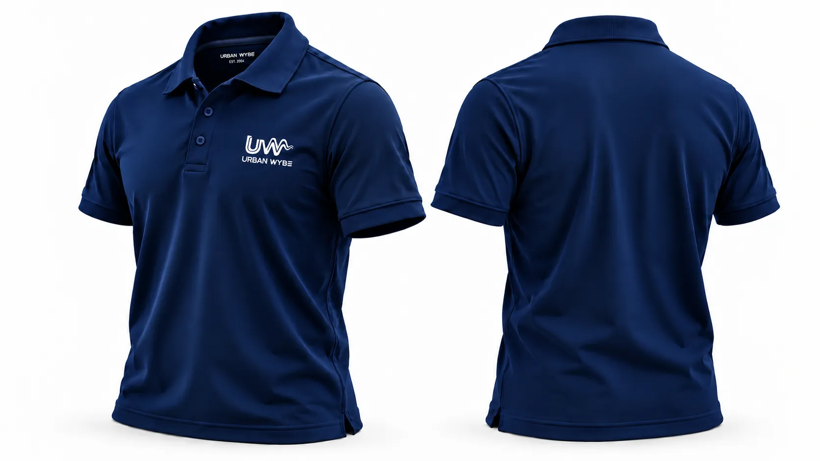Urban Signature Pique Polo - Midnight Navy Detail 1