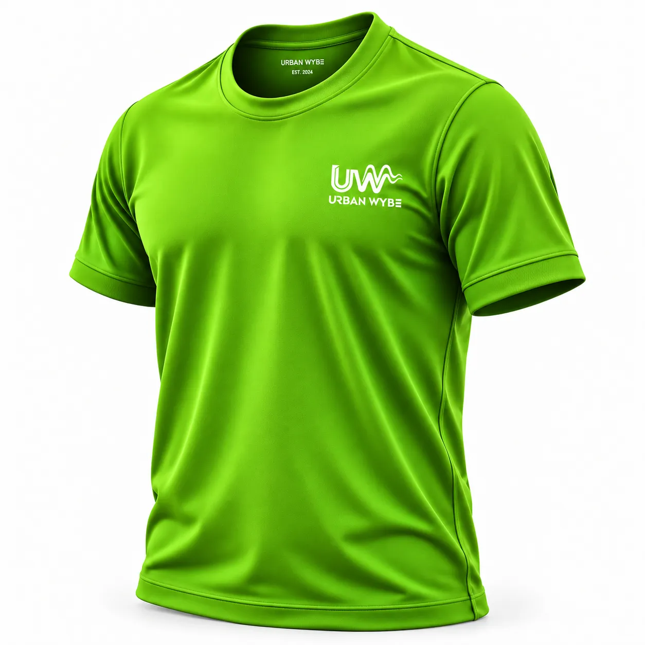 Urban Signature Pique Polo - Vibrant Lime Detail 2