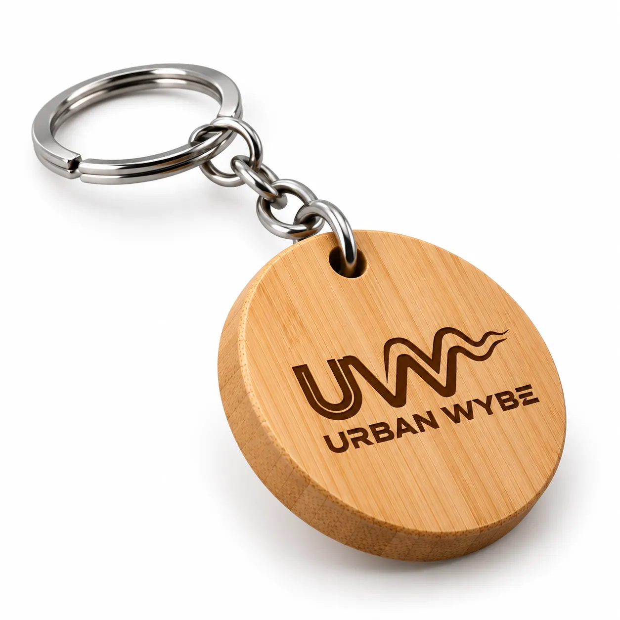 Artisan Leather & Metal Keyring Detail 2