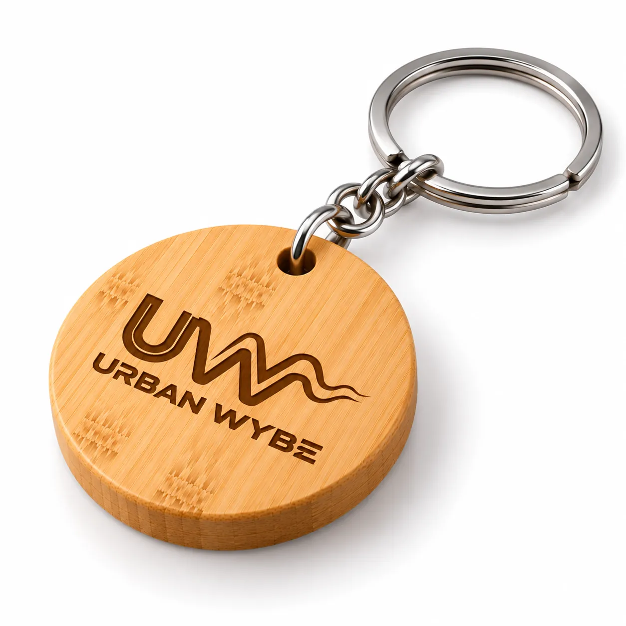 Artisan Leather & Metal Keyring Detail 3